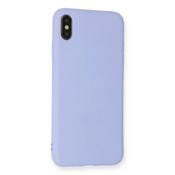Apple iPhone X Kılıf Nano içi Kadife Silikon - Lila
