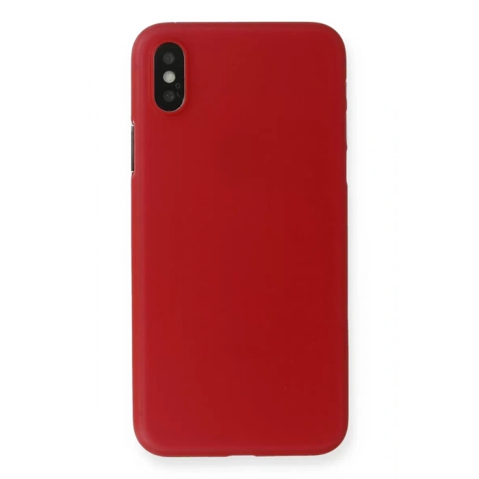 Apple iPhone X Kılıf PP Ultra İnce Kapak - Kırmızı
