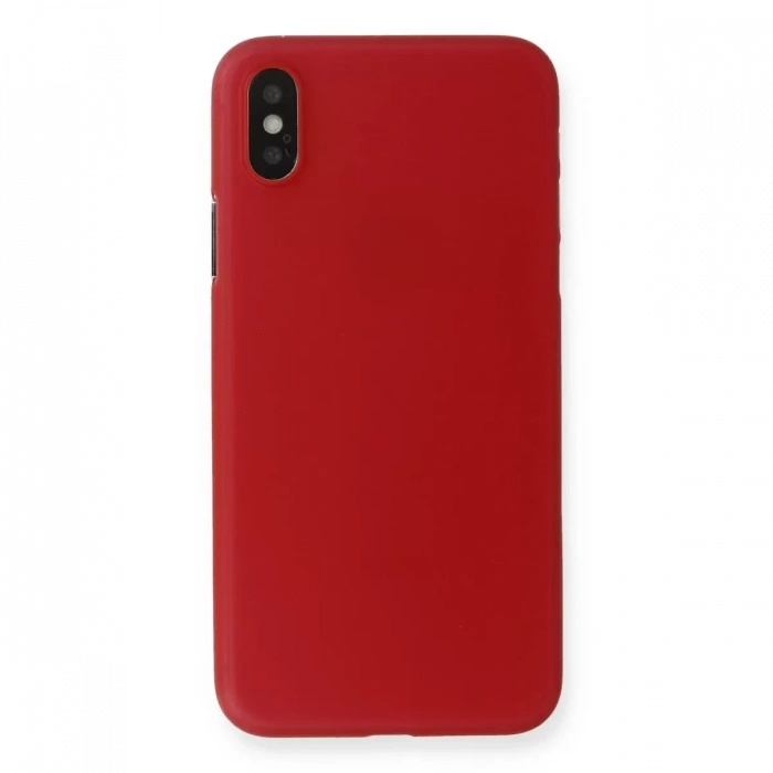 Apple iPhone X Kılıf PP Ultra İnce Kapak - Kırmızı