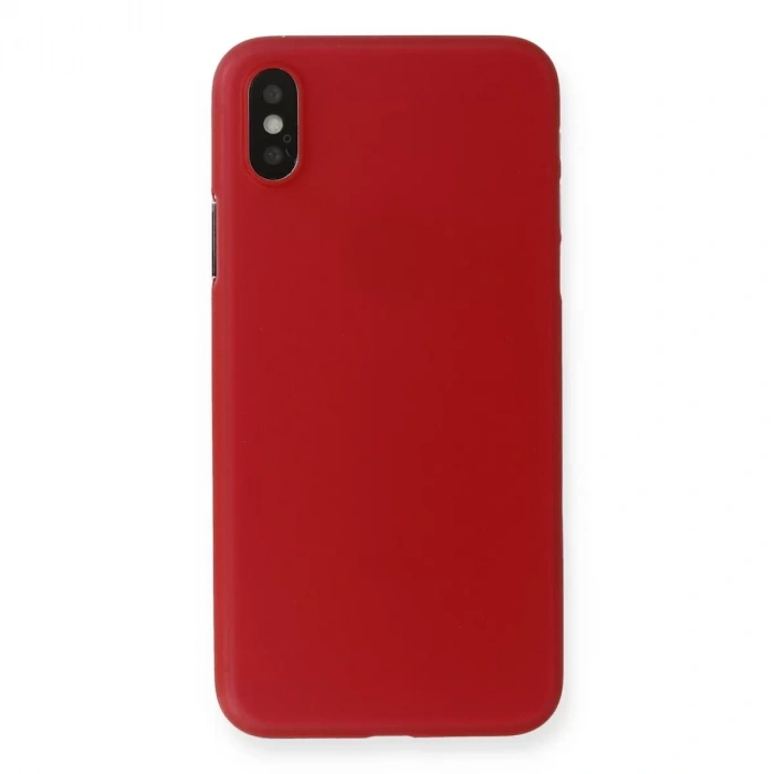 Apple iPhone X Kılıf PP Ultra İnce Kapak - Kırmızı