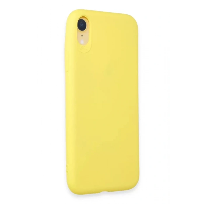 Apple iPhone XR Kılıf First Silikon - Sarı