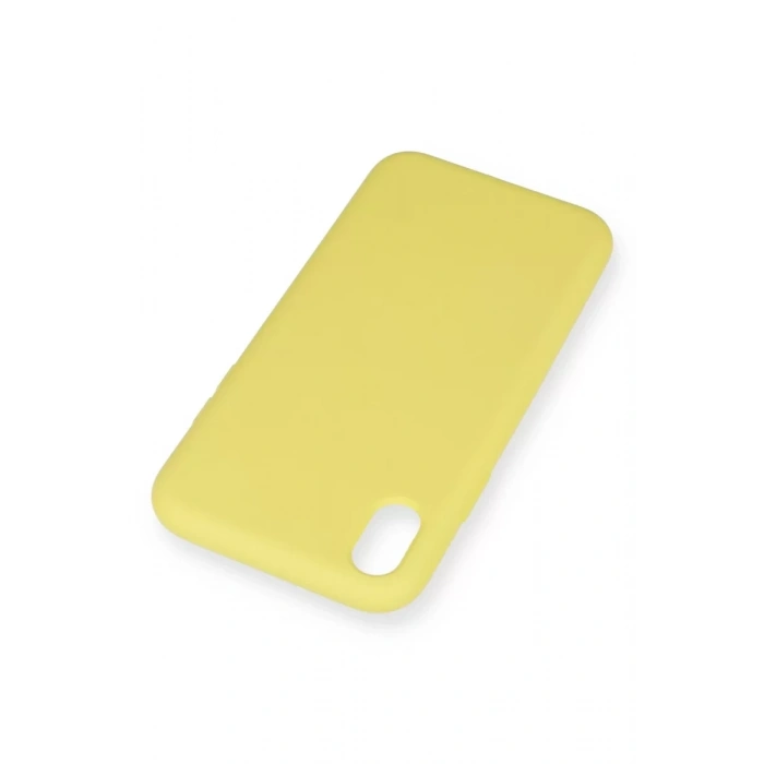 Apple iPhone XR Kılıf Nano içi Kadife Silikon - Sarı