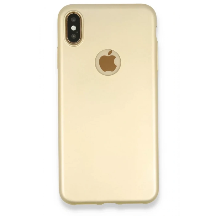 Apple iPhone XS Max Kılıf First Silikon - Gold