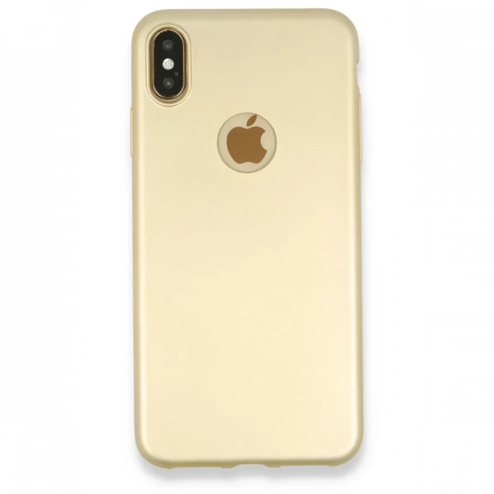 Apple iPhone XS Max Kılıf First Silikon - Gold