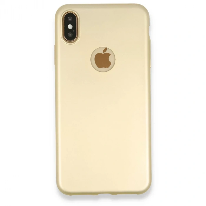 Apple iPhone XS Max Kılıf First Silikon - Gold