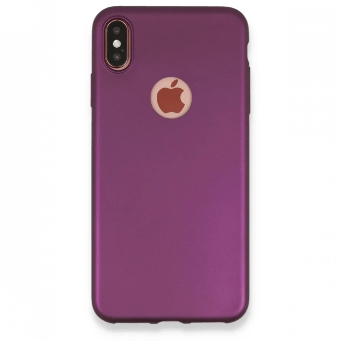 Apple iPhone XS Max Kılıf First Silikon - Mürdüm