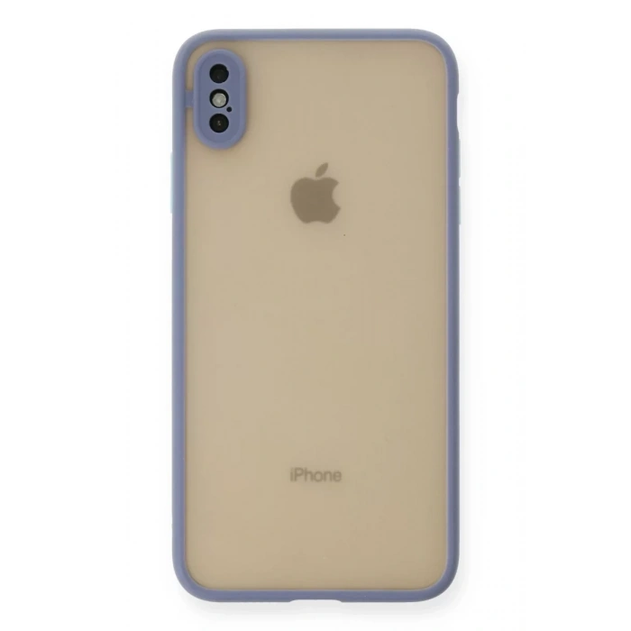 Apple iPhone XS Max Kılıf Montreal Silikon Kapak - Gri