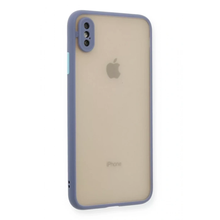 Apple iPhone XS Max Kılıf Montreal Silikon Kapak - Gri