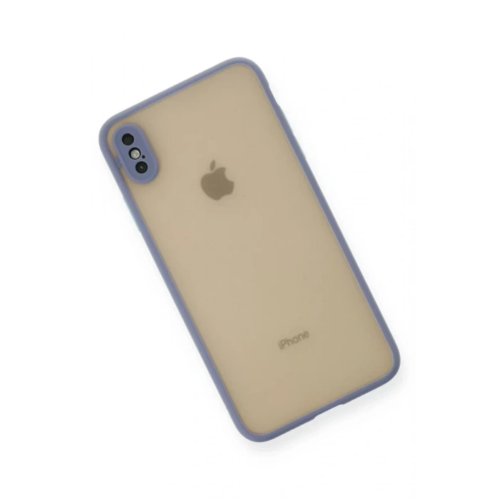 Apple iPhone XS Max Kılıf Montreal Silikon Kapak - Gri