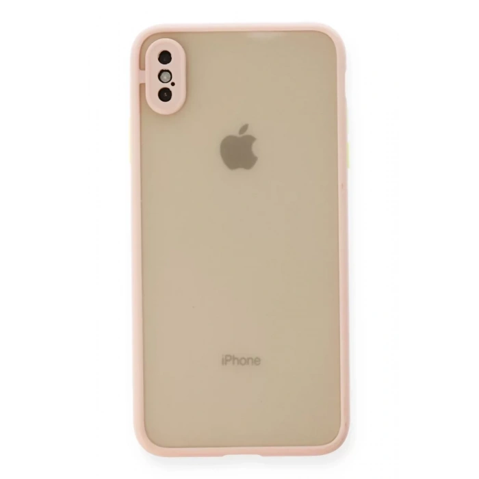 Apple iPhone XS Max Kılıf Montreal Silikon Kapak - Pembe
