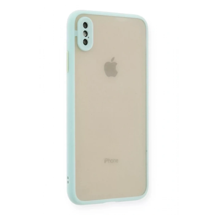 Apple iPhone XS Max Kılıf Montreal Silikon Kapak - Turkuaz