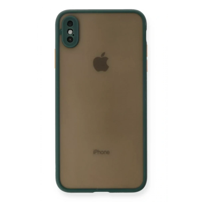 Apple iPhone XS Max Kılıf Montreal Silikon Kapak - Yeşil