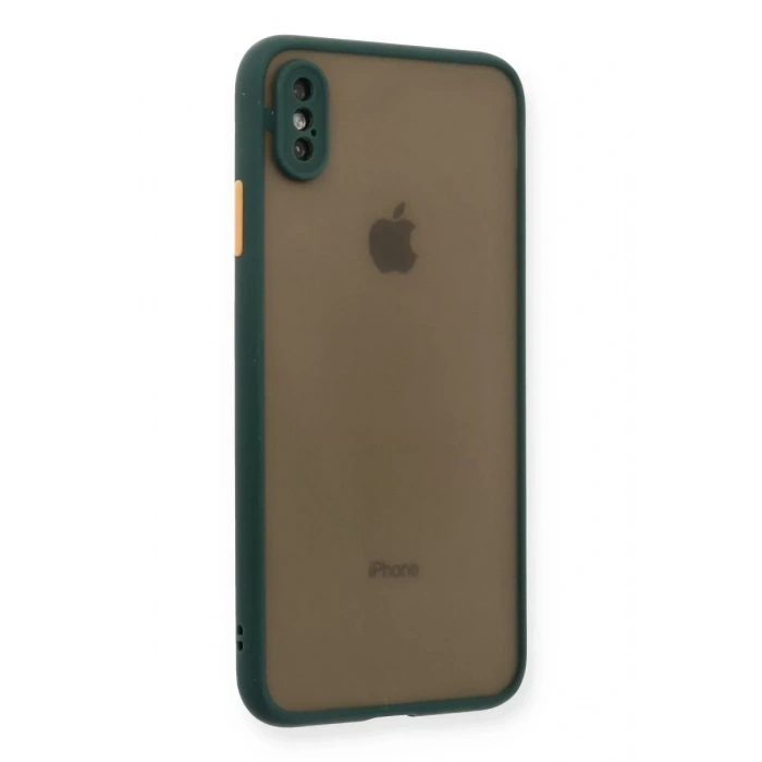 Apple iPhone XS Max Kılıf Montreal Silikon Kapak - Yeşil