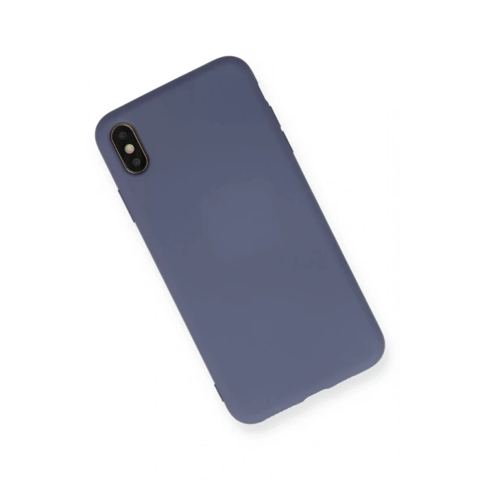 Apple iPhone XS Max Kılıf Nano içi Kadife Silikon - Gri