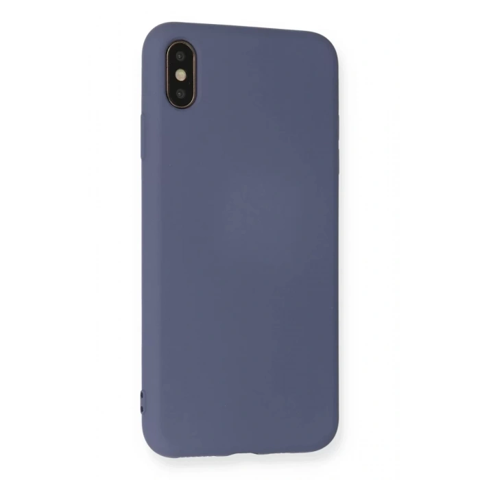 Apple iPhone XS Max Kılıf Nano içi Kadife Silikon - Gri