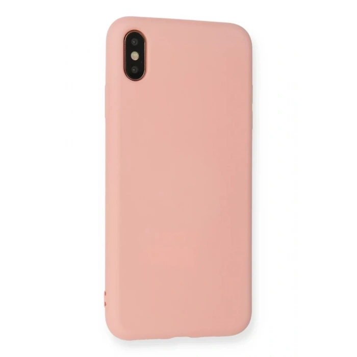Apple iPhone XS Max Kılıf Nano içi Kadife Silikon - Pembe