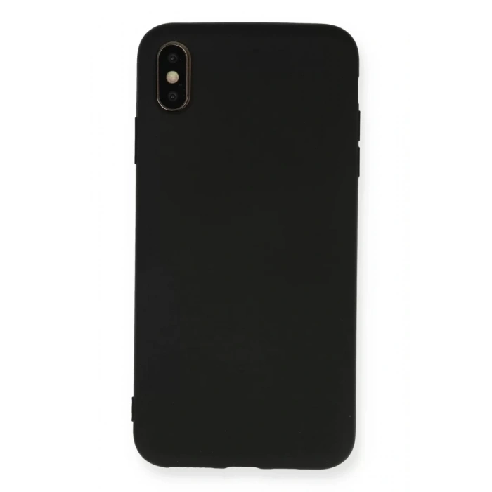 Apple iPhone XS Max Kılıf Nano içi Kadife Silikon - Siyah