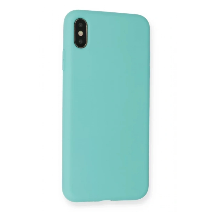 Apple iPhone XS Max Kılıf Nano içi Kadife Silikon - Turkuaz