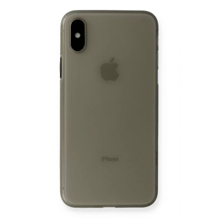 Apple iPhone XS Max Kılıf PP Ultra İnce Kapak - Gri