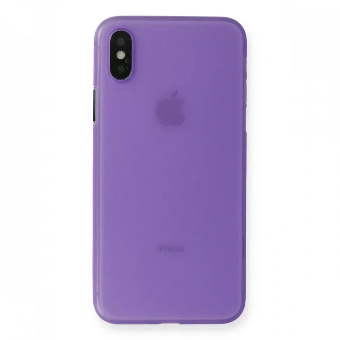 Apple iPhone XS Max Kılıf PP Ultra İnce Kapak - Mor