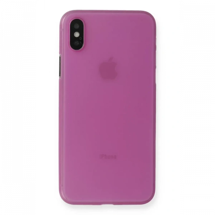Apple iPhone XS Max Kılıf PP Ultra İnce Kapak - Pembe
