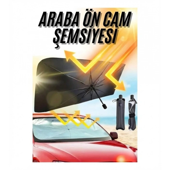 Araba Güneş Gölge Koruyucu Şemsiye Oto Ön Cam Güneşlik(145cm*79cm)
