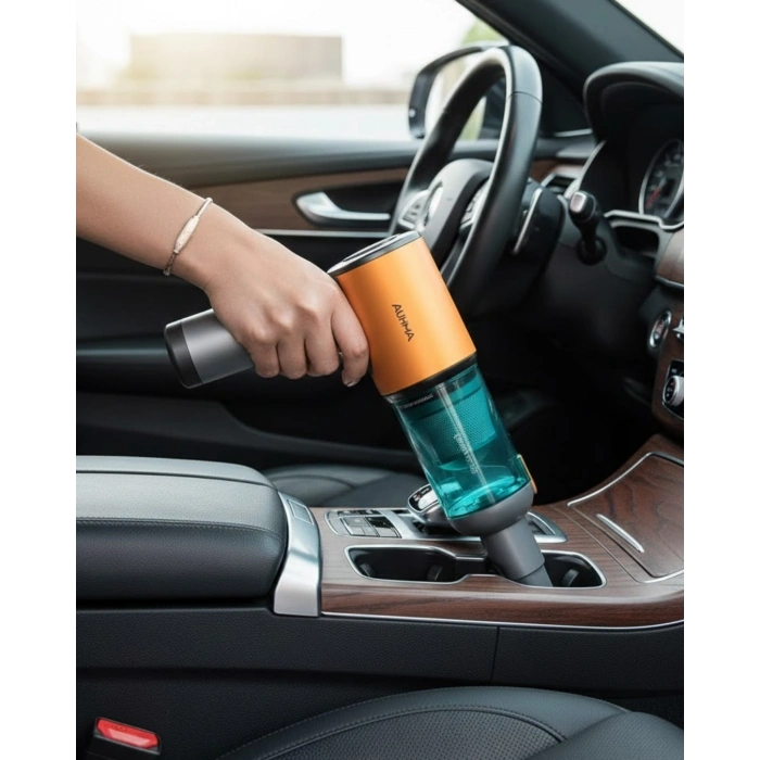 Araç İçi Mini El Süpürgesi Şarjlı Güçlü Vakum