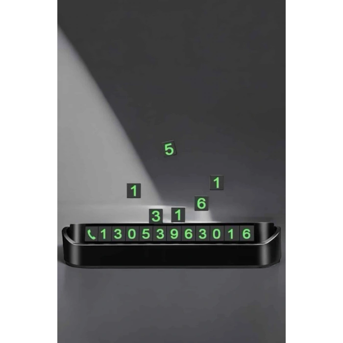 Araç İçi Numaratör Numaralık Torpido Üstü Açılır Kapanır Telefon Numarası Bırakma