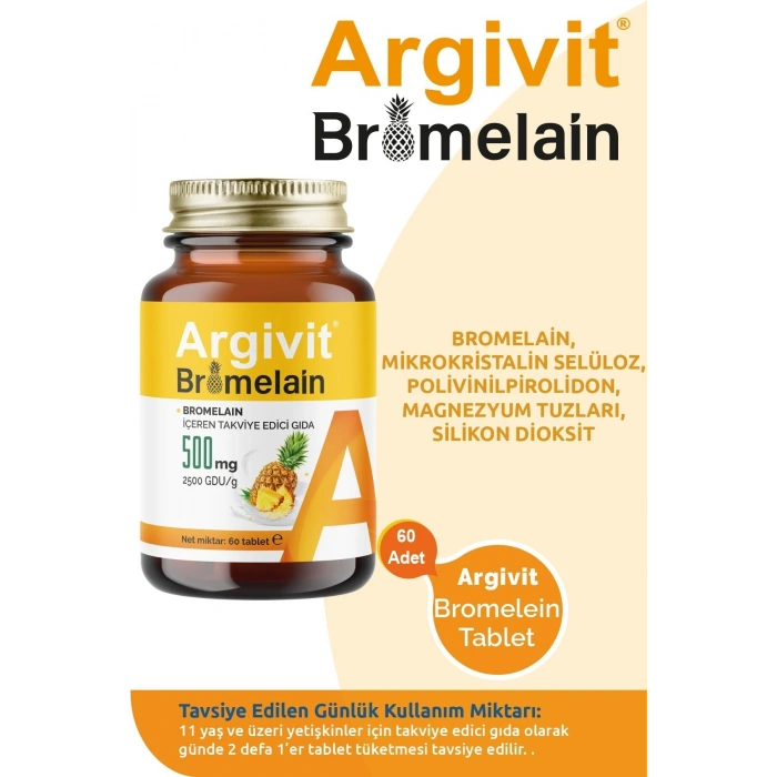 Argivit Bromelain 500 mg 60 Tablet