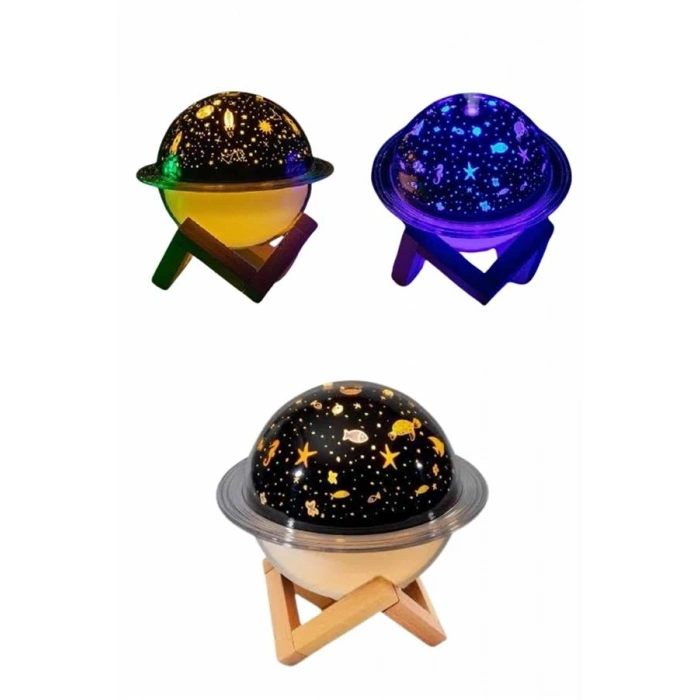 Aromaterapi Hava Nemlendirici Gece Lambası Uzay Model Satürn Oda Kokusu