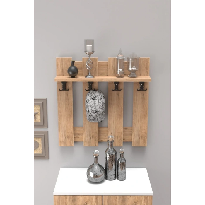 ASKILIK PORTMANTO ÇİT DUVAR ASKILIĞI ELBİSE ASKILIĞI CEVİZ