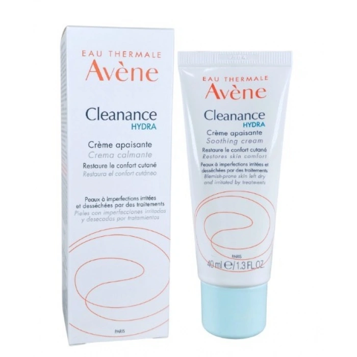 Avene Cleanance Hydra Akne Tedavisi Nedeniyle Kurumuş ve Tahriş Olmuş Ciltler için Yatıştırıcı Krem 40 ml