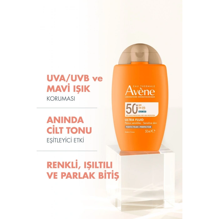 Avene Solaire Ultra Fluid Perfector Spf50+ Cilt Tonu Eşitleyici Renkli Güneş Kremi 50 ml