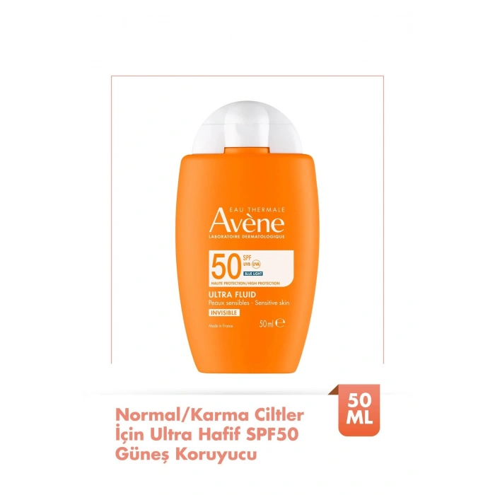 Avene Ultra Fluid SPF50+ Normal ve Karma Ciltler İçin Ultra Hafif Güneş Kremi 50 ml
