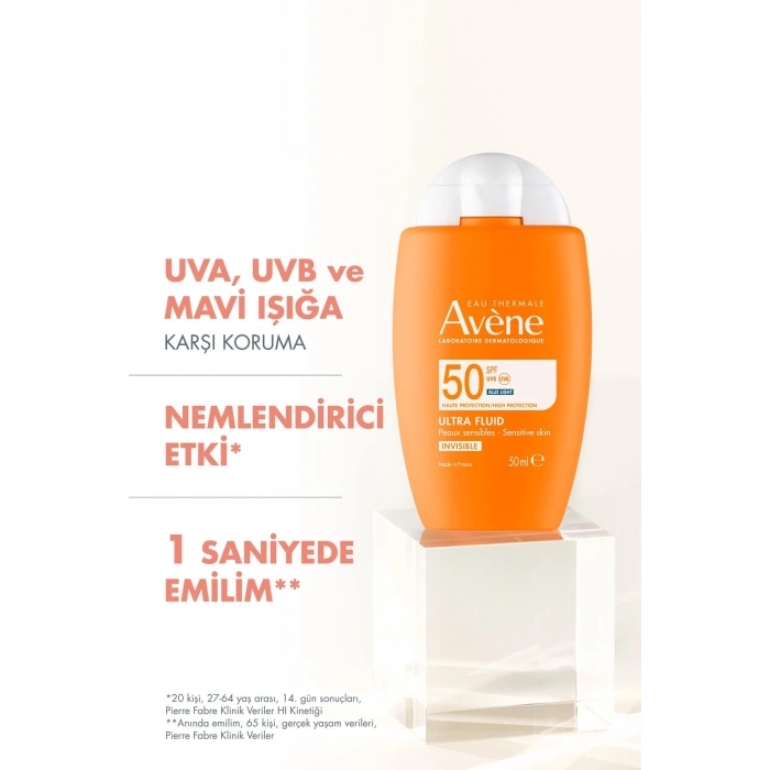 Avene Ultra Fluid SPF50+ Normal ve Karma Ciltler İçin Ultra Hafif Güneş Kremi 50 ml