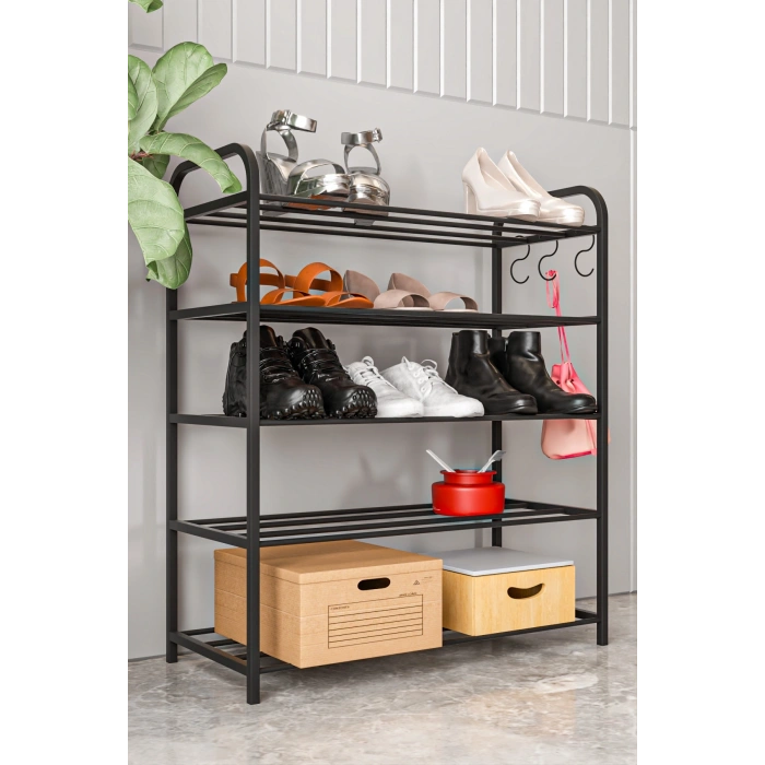 Ayakkabılık Metal 5 Katlı Ayakkabı Düzenleyici Çok Amaçlı Raf