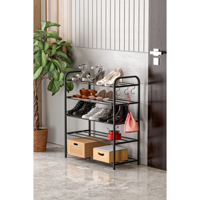 Ayakkabılık Metal 5 Katlı Ayakkabı Düzenleyici Çok Amaçlı Raf