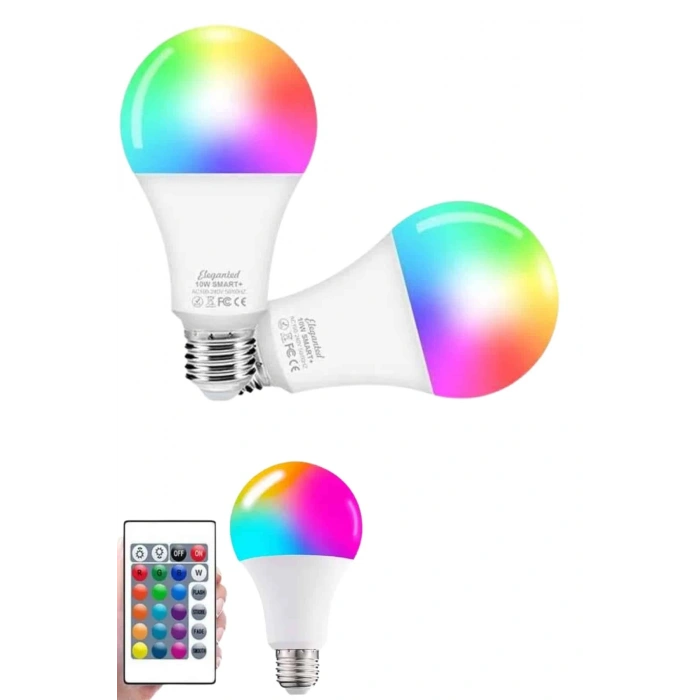 Ayarlanabilir Parlaklık RGB Led Ampul Beyaz Lamba Ve Renkli Ampul