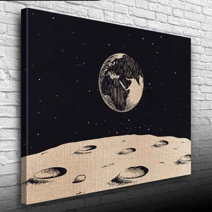 Aydan Dünyanın Görünüşü Kanvas Tablo 50 x 70