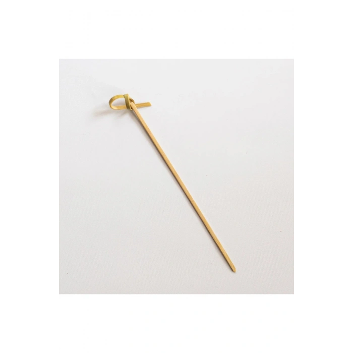 BAMBU KOKTEYL ÇUBUKLARI & DÜĞÜMLÜ KÜRDAN & 100 ADET & KANEPE ÇUBUĞU- 12 CM - YEŞİL