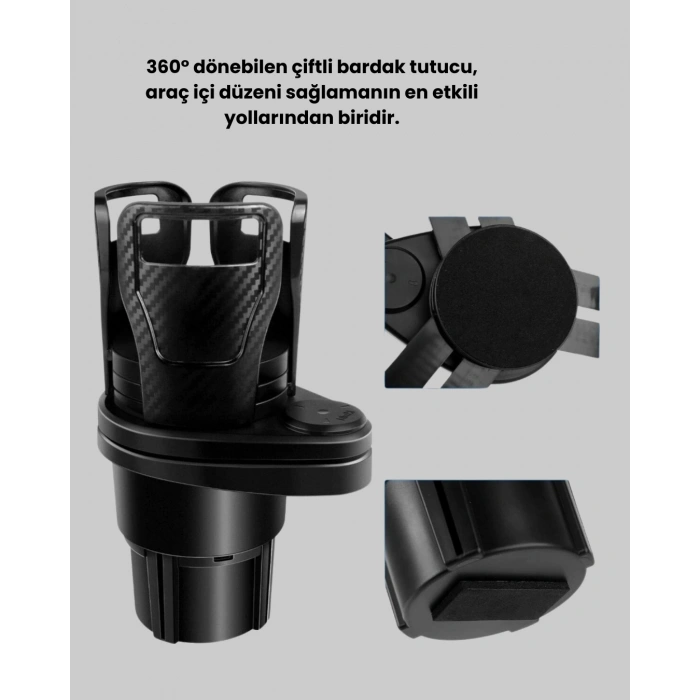 Bardak Tutucu ve Manyetik LED Ambiyans Işığı 2’li Set