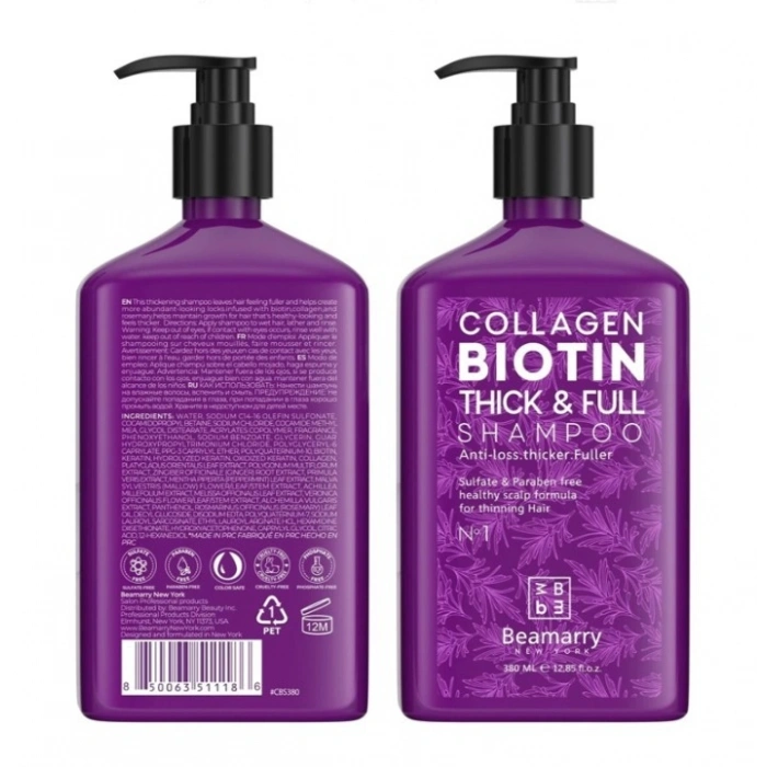 Beamarry Collagen Biotin Thick Full Shampoo 380 ml
