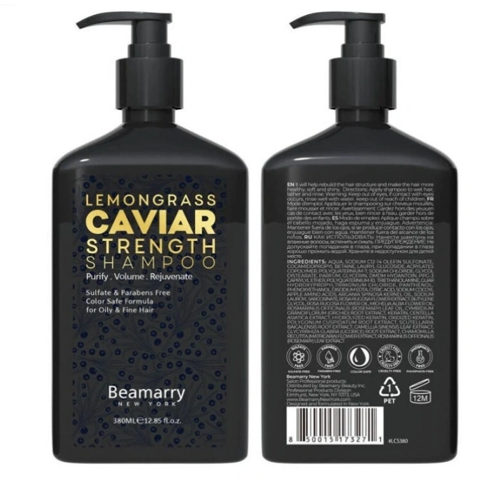 Beamarry Lemongrass Caviar Strength Shampoo 380 ml