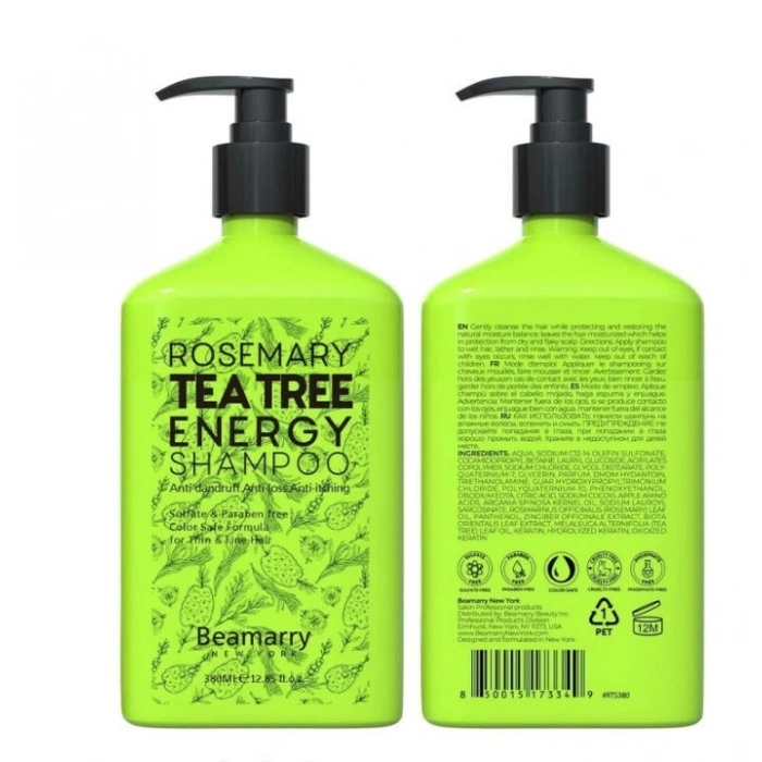 Beamarry Rosemary Tea Tree Energy Shampoo 380 ml