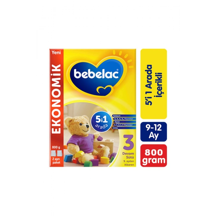 Bebelac 3 Devam Sütü 9 Ay+ 800 gr
