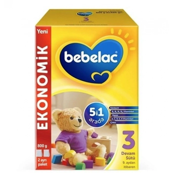 Bebelac 3 Devam Sütü 9 Ay+ 800 gr