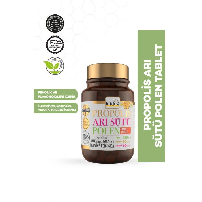 Bee`o Up Propolis Arı Sütü Polen Çocuk 60 Tablet