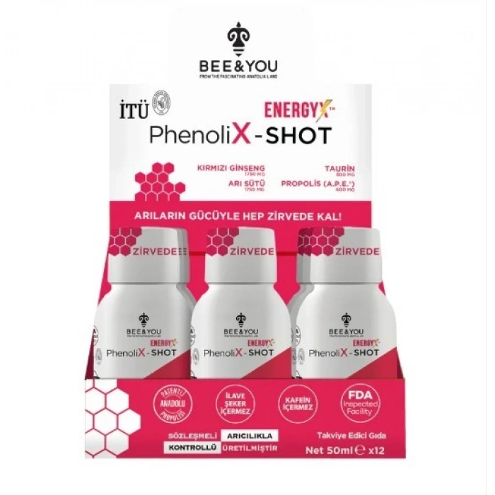 Bee & You Phenolix Energy x Shot Vitamin+Taurin 50 ml - 12li Stant
