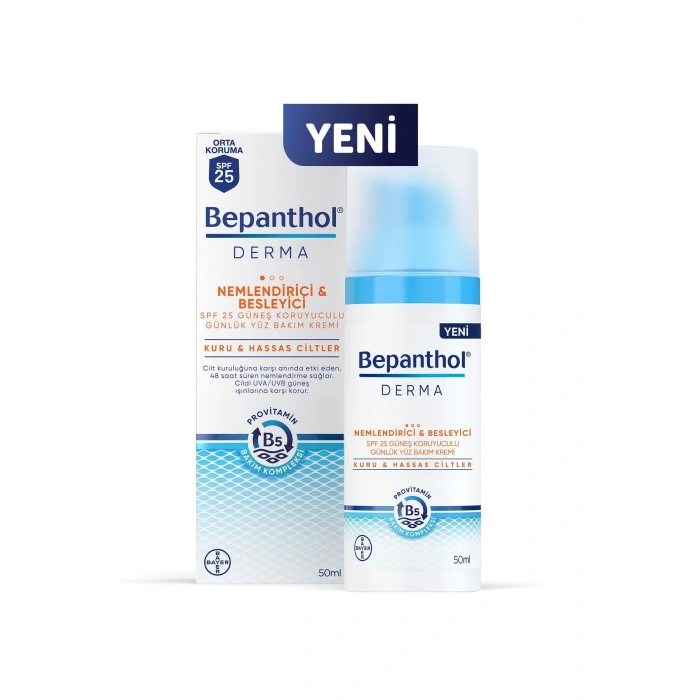 Bepanthol Derma Nemlendirici & Besleyici SPF25 Günlük Yüz Bakım Kremi 50 ml