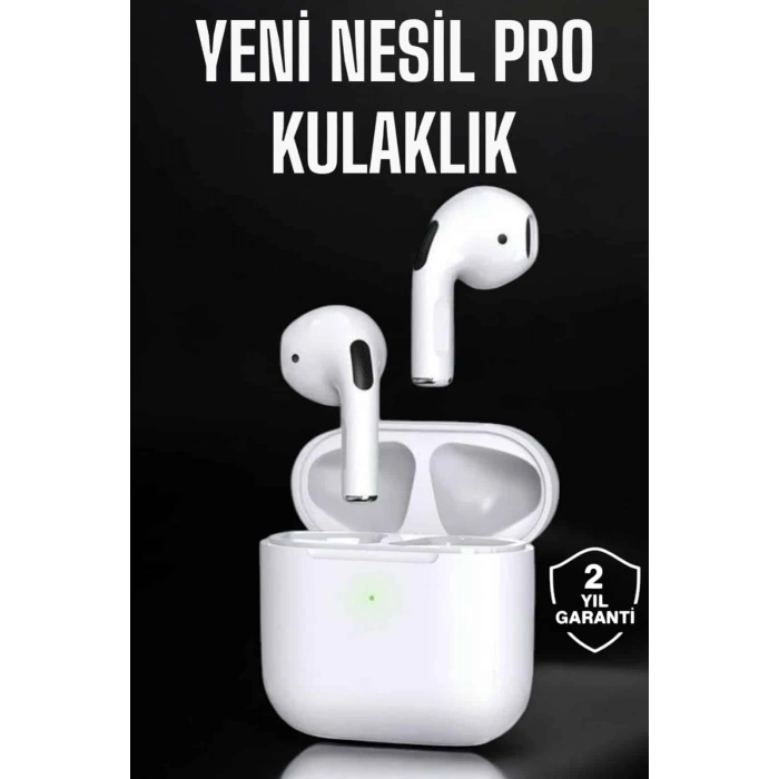 Beyaz Yeni Nesil Pro Bluetooth Kulaklık Yüksek Ses Kaliteli ANC Özelliği
